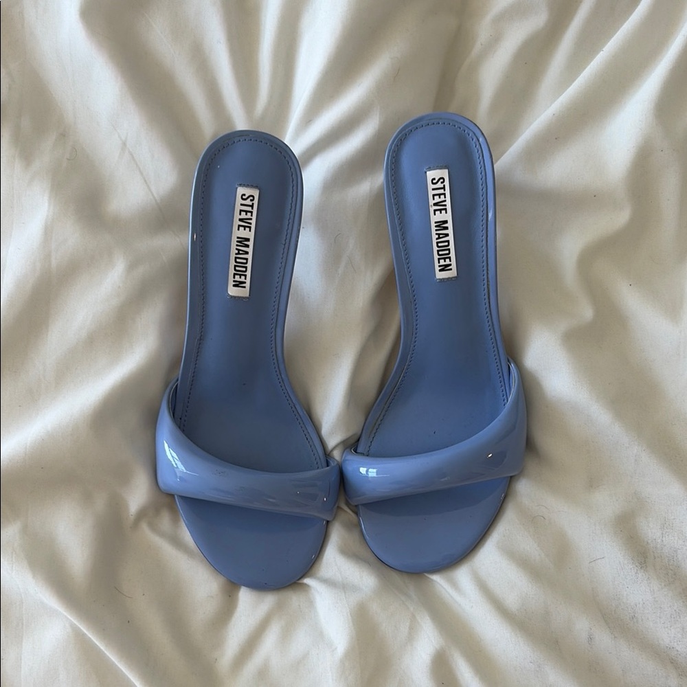 Steve Madden Women's Light Blue Slide Sandals